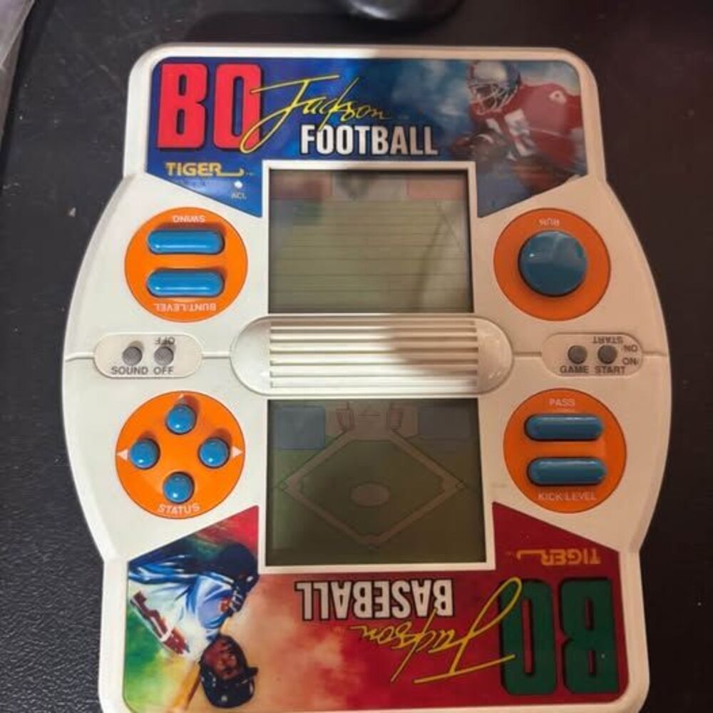 Vintage Tiger Electronics Bo Jackson Football Baseball Dual LCD Game Tested